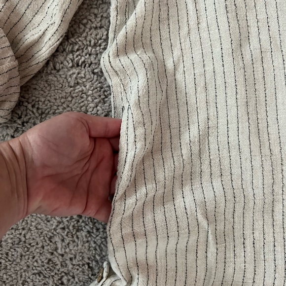 EUC Lumiere Pinstriped Linen Romper Small - Picture 7 of 9